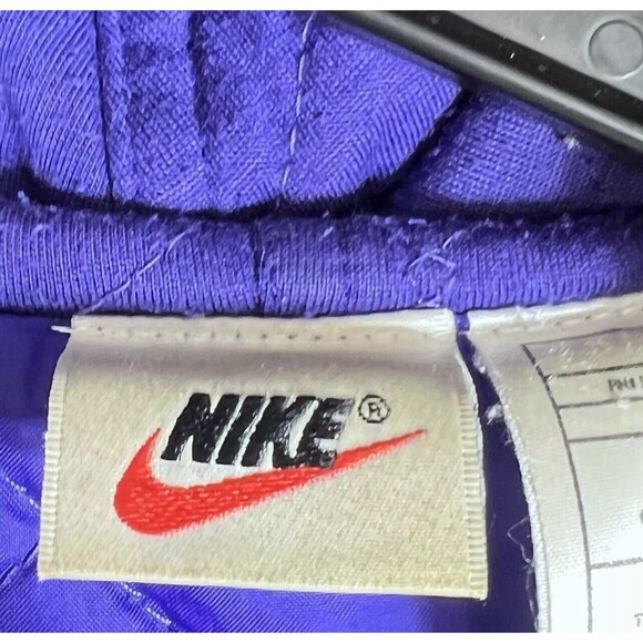 Vintage 80’s Nike Jacket Unisex Small Green Full Zip Quilted Lined Hooded - Picture 10 of 12